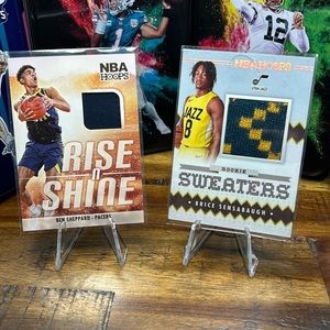 Ben Sheppard,Brice Sensabaugh relic patches.